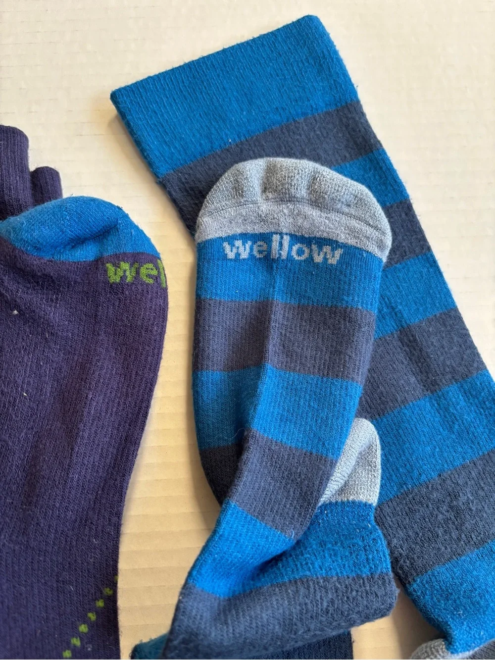 Wellow Bamboo Compression Men's Blue Argyle & Stripe Dress Socks - 2 Pack